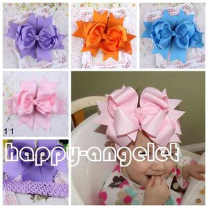 12 unids 7.5-8 pulgadas Muy grandes grosgrain arcos cinta bowknot estiramiento diadema para bebés a niña grande pelubra infantil chicas cumpleaños fiesta gz7429