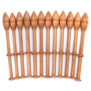 12 pièces Kit de dentelle aux canettes artisanat aiguille à tricoter outil de tissage artisanat en bois outils de tissage en bois tourné pour la fabrication de dentelle 240311