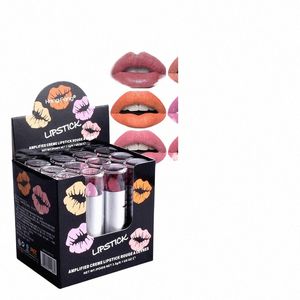 12pcs rouge à lèvres changeant de couleur hydratant pour rouge à lèvres sec craquelé extrait de fruit biologique pour les femmes en gros v3dO #