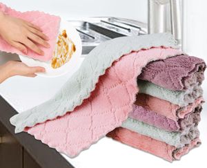 12pcs / lot 24lot Home Home Super absorbant Serviettes pour microfibres Cuisine Plus Essuyer Toile de vaisselle pour serviette de cuisine de table de nettoyage