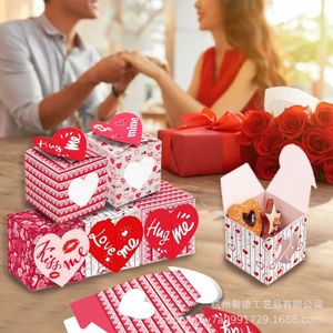 12pcslot Dragées Saint Valentin Emballage Bonbons Boîte Décorations Cadeau Coeur Bonbons Boîtes pour Bonbons Mariage Baptême 240113