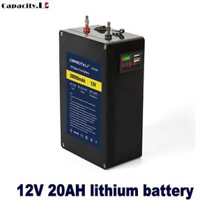 Batterie au lithium rechargeable 12V 20ah trésor de charge de téléphone portable avec bms et 2usb et poteau de câblage