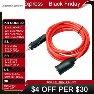 Cable de extensión para encendedor de cigarrillos de coche, 12V, 24V, 10A, 3,6 M, 1,5 M, Cable cargador con estilo, accesorios de enchufe hembra