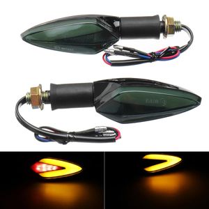 Luces de freno LED de señal de giro para motocicleta de 12V, luz trasera ámbar roja E11 Mark Scooter ATV