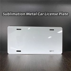 Sublimación de 12x6 pulgadas para matrícula de coche de Metal, transferencia de calor, consumibles en blanco, impresión de placa de aluminio DIY I0110