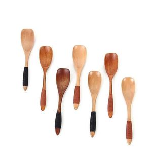 13.5*2.8 cm haute qualité japonais cuillère en bois cuisine ustensiles de cuisine outils soupe cuillère à café en bois miel cuillères à café