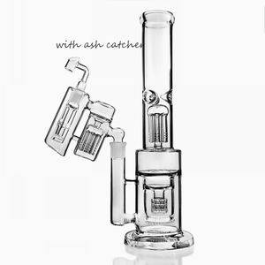 13.7inchs Gravity Glass Bongs Water Pipes Hookahs Recycler Dab Rigs Avec 18mm Bowl Ash catcher