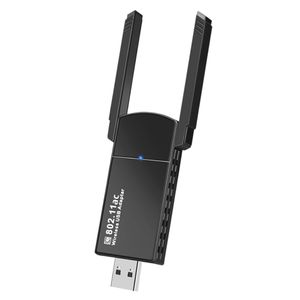 Adaptador Wifi USB de 1300Mbps RTL8812BU de doble banda para PC 1300M Ethernet Wi-Fi Dongle antena externa Wi Fi receptor tarjeta de red