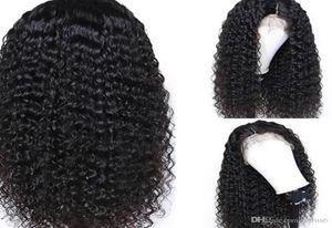 134 Pré-cueillette Remy Hair invisible Perruques de cheveux humains pour les femmes noires 100 Remy Malaysian Long bouclé pré-cueillie 4425908