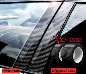 Autocollants en Fiber de carbone 135710m, autocollants de Protection anti-pas pour garniture de porte de pare-chocs de voiture, autocollants de décoration automobile 3D7929852