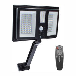 138 LED lampes murales solaires Double face 1200lm lumineux extérieur projecteur 4 mode de fonctionnement capteur de mouvement lumière de sécurité