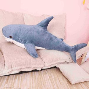 138 cm grand peluche requin jouet doux peluche animal requin peluche jouet coussin poupée simulation poupée pour enfants fille cadeau d'anniversaire J220729