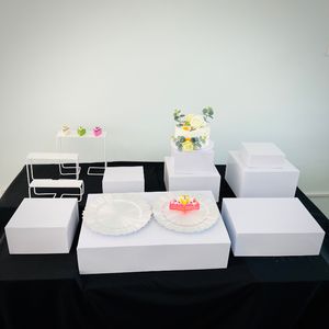 13 pièces de luxe mode Table de mariage pièce maîtresse Buffet pâtisserie présentoir Dessert fleurs colonne Riser barre de bonbons gâteau de fête boisson aux fruits nourriture chocolats support