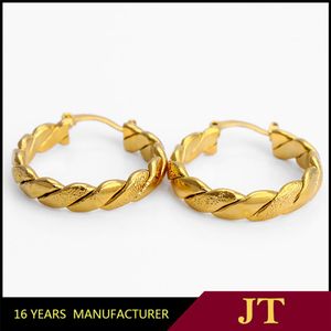 PENDIENTES MEDIANOS GRANDES ARO CON BISAGRA CÍRCULA GF ED IP DE ORO AMARILLO DE 14 K275f