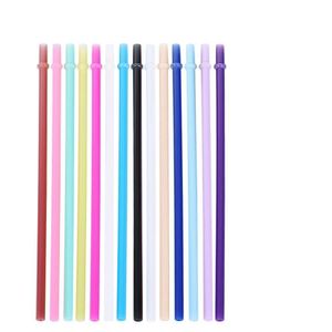 PP Reusable Plastic Straw Plastic Drinking Straws Cocktail Lounge Wedding Birthday Party Bar Straw 20OZ Car Cup Straws 14colors