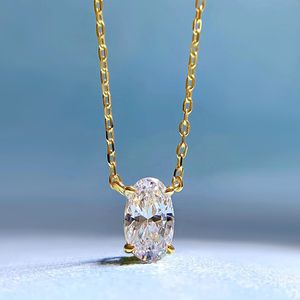 14K Or Lab Diamant Pendentif Réel 925 En Argent Sterling Partie De Mariage Pendentifs Collier Pour Femmes Hommes Anniversaire Chocker Bijoux