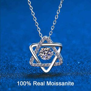 14K White Gold Real GRA Moissanite For Women 925 Sterling Silver 05ct Lab Diamond Necklace Fine Jewelry