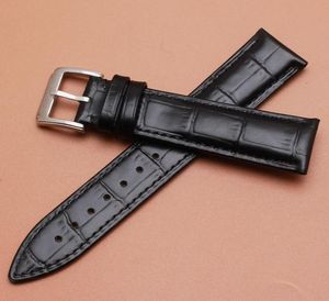 14 mm 16 mm 18 mm 20 mm 22 mm Genuine Leather Watch Band Banda Croco Band Band Band Stap Bandy Bands Black Men Women8409625