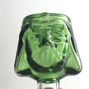Recipiente de vidrio de 14 mm con Pyrex grueso Verde Negro Marrón Vidrio colorido Rostro humano Tazones de tabaco para Bongs Pipas de agua Fumar