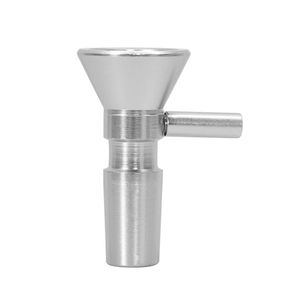 14mm Joint En Métal Narguilé Bol Collecteur D'huile Shisha Tête Charbon Diapositives Bongs Bols Entonnoir Rig Quartz Nail Mâle Femelle Herbe Fumer Titulaire Conduites D'eau En Aluminium DHL