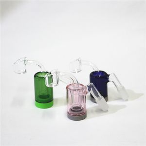 Bol collecteur de cendres en verre multifonction de 14mm, pour narguilé, percolateur de gourde, nectar en silicone de taille à deux joints