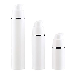 15 30 50 ml vacío recargable blanco de alto grado bomba de vacío sin aire botella de plástico crema loción contenedor tubo tamaño de viaje jxkib