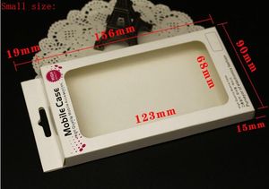 15.6 * 9 * 1.5 CM Caja universal para teléfono celular Paquete minorista Caja de embalaje de papel para Samsung Galaxy Note2 S5 iPhone 6 5S Funda