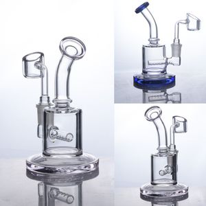 15 cm de hauteur Mini Glass Water Bongs 14,4 mm Bangle de gréement d'huile Bubbler dans le bouillon Fab Egg Mini Bongs pour fumer