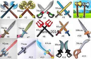 15 conception épées prop gonflable piscine jouet enfants gonflé épée couteau hache grands jouets de natation Halloween cosplay pirate accessoires décor