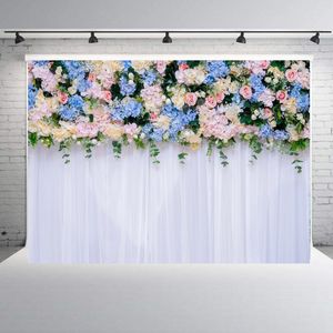150*210cm fondo de boda creativo tela patrón Floral fiesta cumpleaños telones de fondo decoración de pared accesorios de fotografía