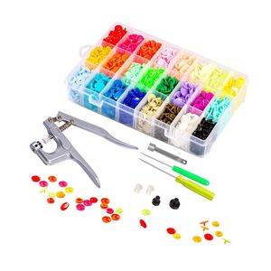 150 sets T5 Plastic Snap Botón de plástico + Alicates Snaps Herramienta Kit Organizer Contenedores, Fácil reemplazo de Snaps, Familia de bricolaje Sastre