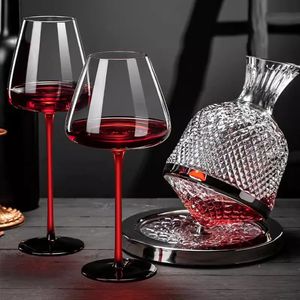 1500 mlLa carafe à vin rouge haut de gamme est fabriquée en cristal de verre et tourne à 360 degrés pour accélérer la vitesse de décantation 240111