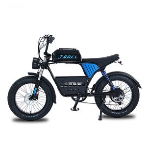 1500W 48V roue gras électrique Bicycle rétro Retro Bike électrique High Power Off Road Motorcycle 20 pouces Snow Snow Ebike Max Speed 50