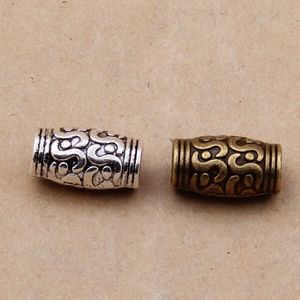 150 pcs/lot gros alliage perles fabrication de bijoux grand trou perle entretoise 11*5mm Antique argent Bronze