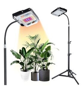 Luz de cultivo de espectro completo con cuello de cisne Flexible, trípode más largo ajustable, soporte para pies, luz LED de escritorio para plantas altas