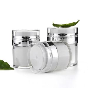 Pot cosmétique vide en acrylique, conteneur de crème, bouteille sous vide, rechargeable sans air, bouteilles à pompe pour Lotion à pression, 15g 30g 50g