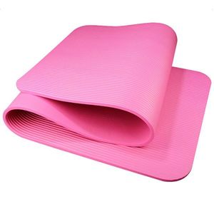 Tapis de yoga/tapis de fitness NBR antidérapant de 15 mm d'épaisseur avec sac d'emballage 183x61x1,5 (CM) rose