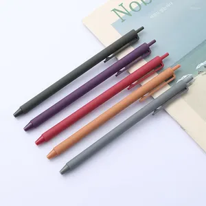 Bolígrafo de Gel de Color Retro de estilo chino, papelería de prensa de 0,5mm para suministros escolares, 15 Uds.