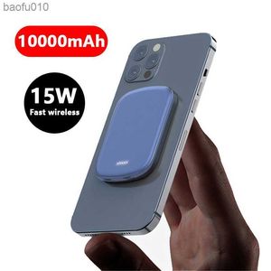 15W Magnetic Power Bank 10000mAh Wireless External Battery For magsofe Powerbank Portable Charger For iphone14 13 12 mini pro L230712