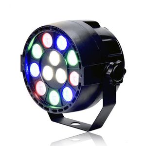 15W RGBW 12 LED par lumière DMX512 contrôle du son coloré lumière de scène LED pour la barre de concert de musique KTV éclairage à effet disco