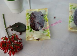 16*24 cm, 100 pcs/lot sac ziplock en plastique PET imprimé fleur avec pochette en poly de stockage de biscuits avec fenêtre refermable, sac de nourriture au chocolat