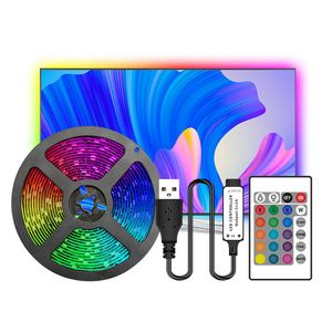 Bandes LED de 16,4 pieds / 5 m Lumières Musique Sync Changement de couleur RVB LED Stripy Micro intégré Bluetooth APP Contrôlé Laed Lighty Rope Lighting 5050 RGB Light Strips oemled