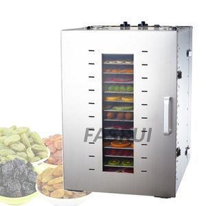 Máquina secadora de frutas de 16 capas, deshidratador de alimentos de frutas y carne, aperitivos para mascotas, verduras, alimentos, máquina de secado comercial