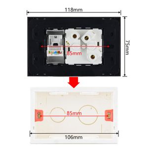 16A POWER POWER ENU avec HDMI RJ45 Données USB RJ45 Pobite TV avec commutateur Silver Metal Gray Gray Korea Spain Plug Mur électrique