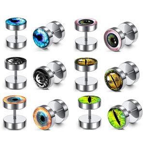 16g carrosserie en acier inoxydable Barbell Boucles d'oreilles Fake Chair Tunnels Tunnels Discandes