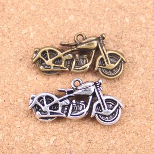 16 Uds. De dijes de motocicleta chapados en bronce y plata antigua, colgante DIY, collar, pulsera, brazalete, hallazgos 34*16mm