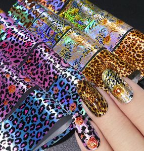 16 Uds. Pegatinas para uñas con estampado de leopardo, calcomanías holográficas, láminas para uñas, deslizadores de transferencia, envolturas de papel de diseño mixto, Set de manicura Decor9294604