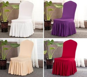 17 Color pliped jupe chair couvercle décoration décoration banquet de mariage protecteur protecteur housse de chaises spandex élastiques couvrent la fête 6224439