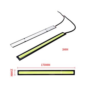 17 cm COB DRL LED 12V 6000K IMPHERPORTHER Daytime Running Light Auto Strip Light Car Cob Fog Lamp Car Style LED DRL lampe 1pc