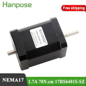 17HS6401S-SZ NEMA17 moteur pas à pas 42 moteur Double arbre pour imprimante 3D Laser CNC nouveau 12V 42BYGH 1 7A 70N cm pour imprimante 3D282Z